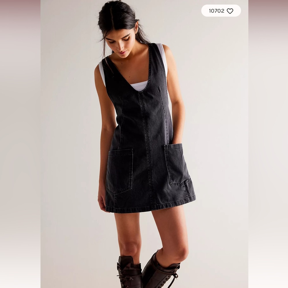 We The Free High Roller Skirtall Overall Dress Small